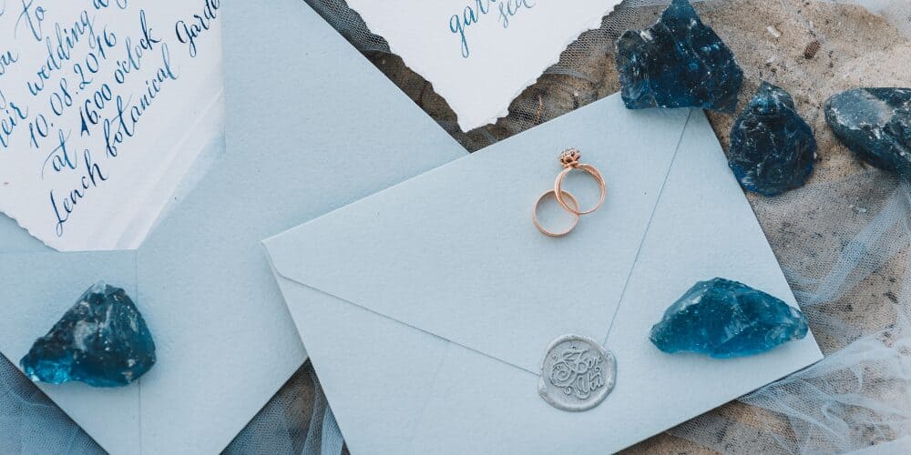 blue wedding invites 