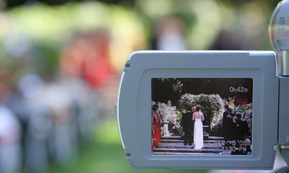 retro camcorder - unique wedding guestbook idea 