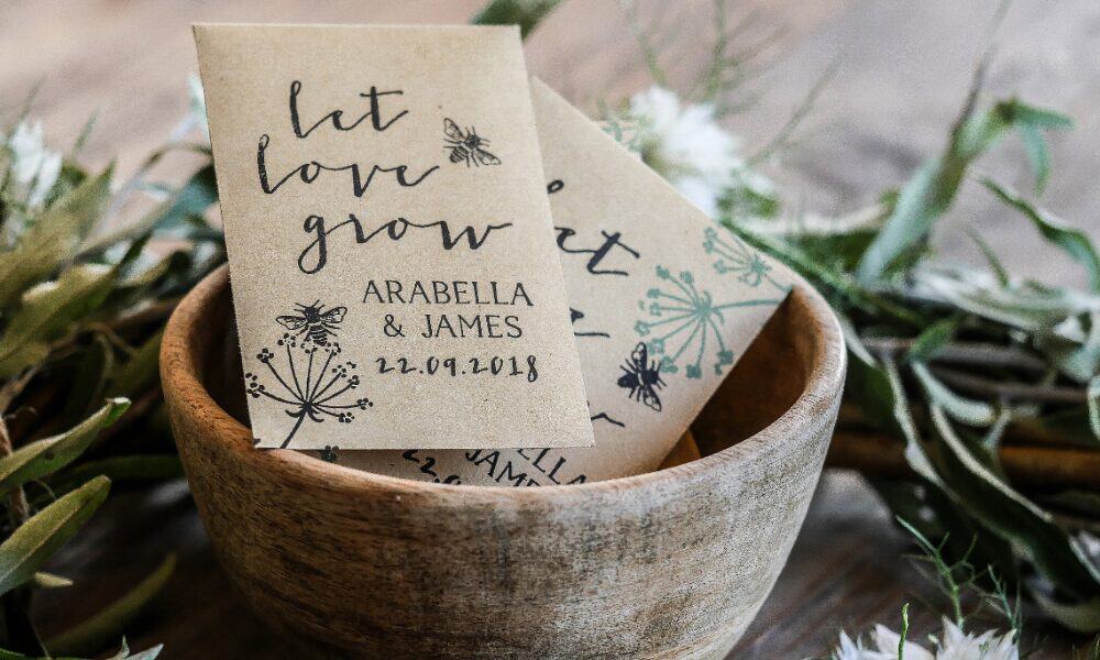 Flower seeds for wedding favor 