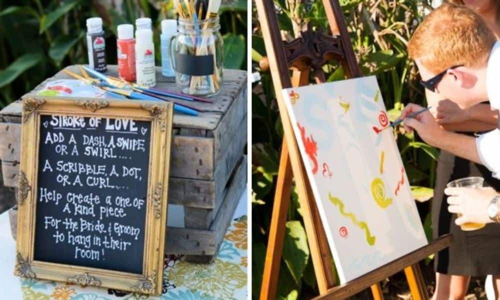 wedding painting activity 