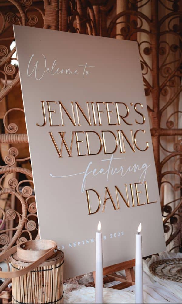 3d wedding sign 