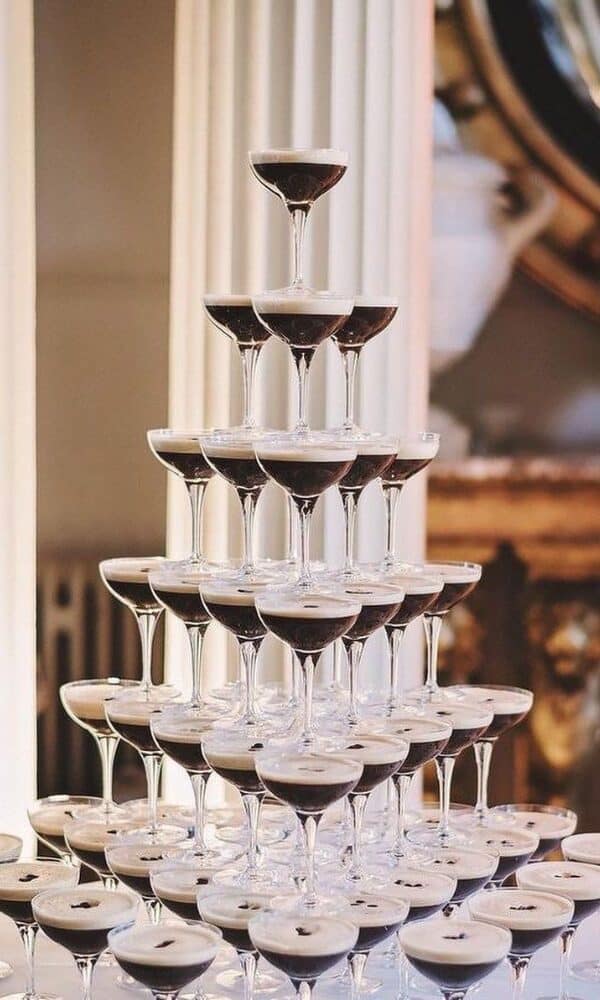 espresso martini tower wedding 