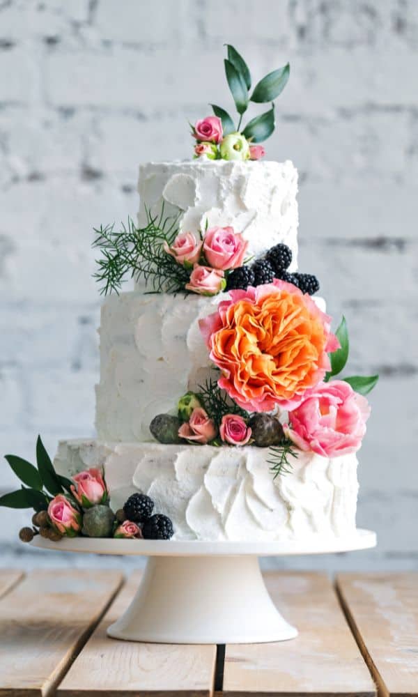 flower wedding cake 