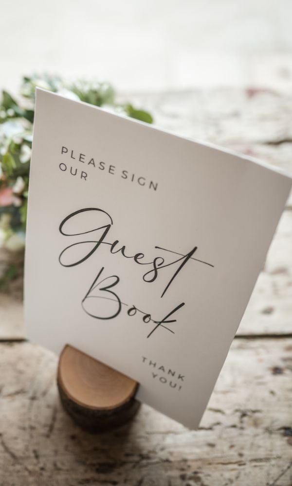 guestbook wedding sign