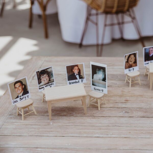 miniature memorial table for wedding