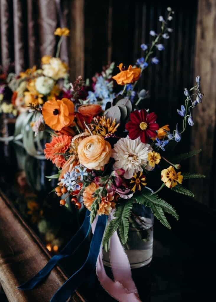 wildflower wedding centerpieces - winter 