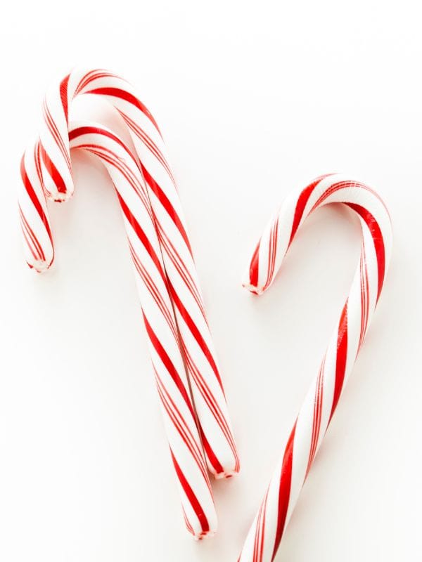 candy cane escort cards for christmas wedding 