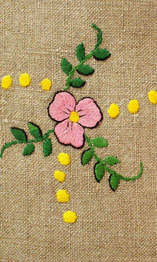 embroidered napkin