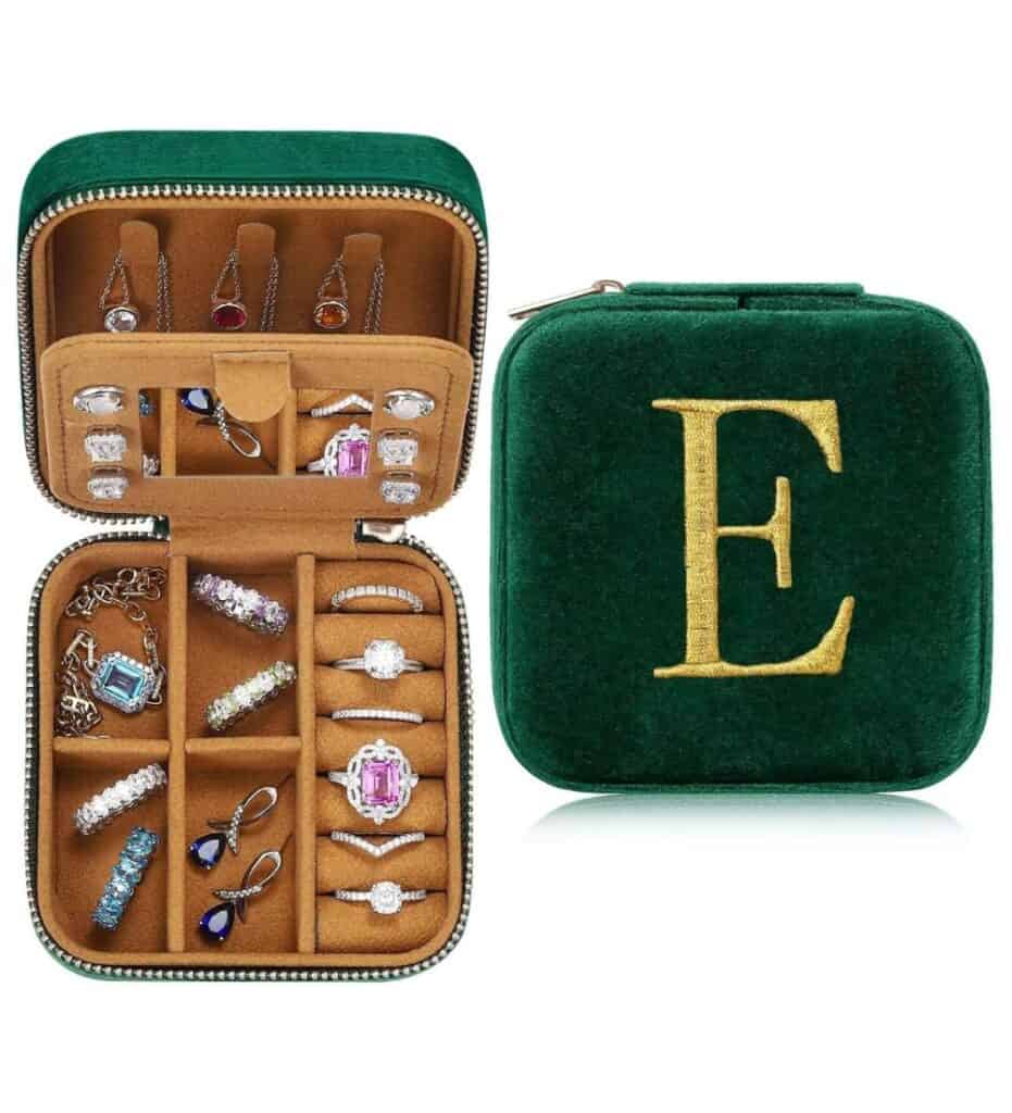 travel jewlery case - winter wedding gifts for bridesmaids 