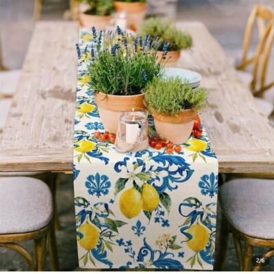 lemon table runner