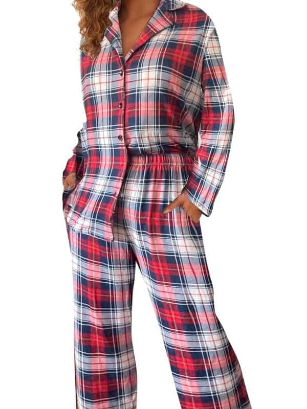 plaid wedding pjs for women - bridesmaid gift 