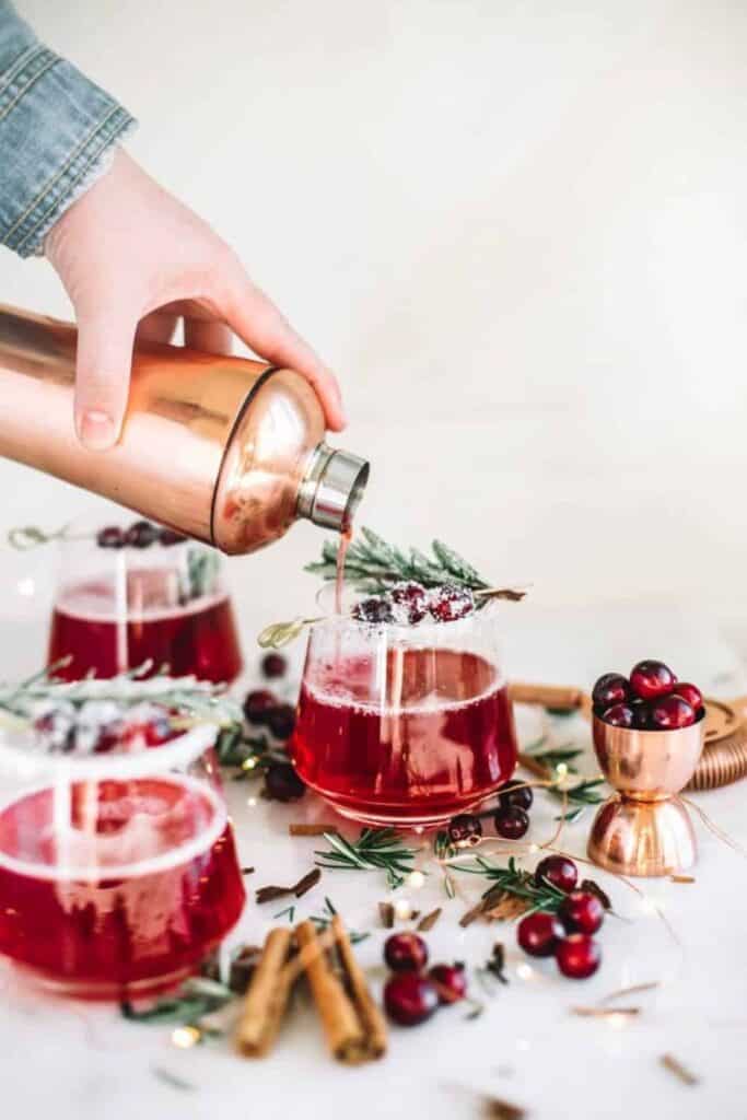 burgundy wedding themed cocktail