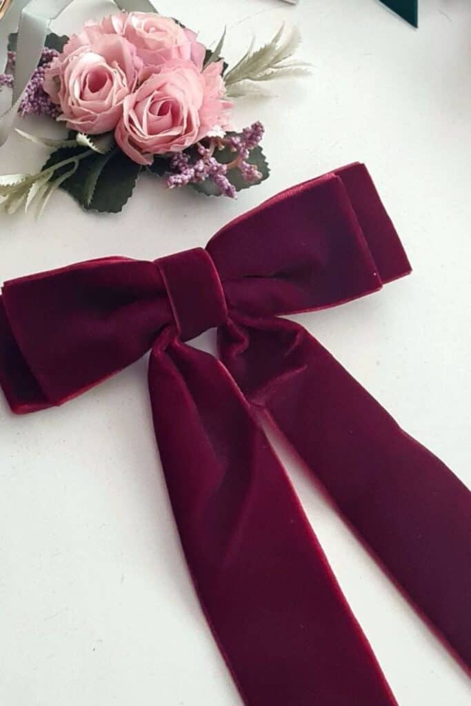 burgundy wedding bows 