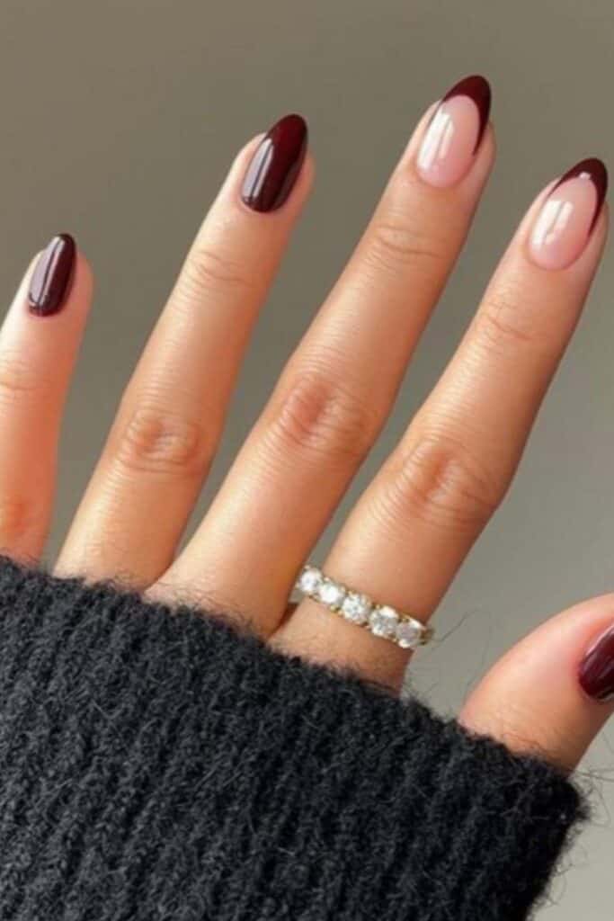 burgundy wedding nail ideas