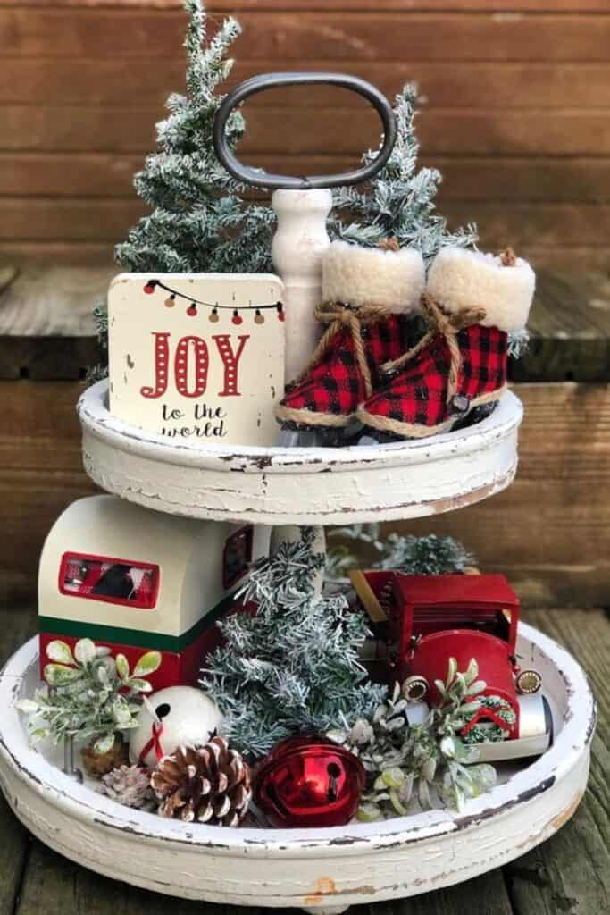 tiered christmas tree tray 