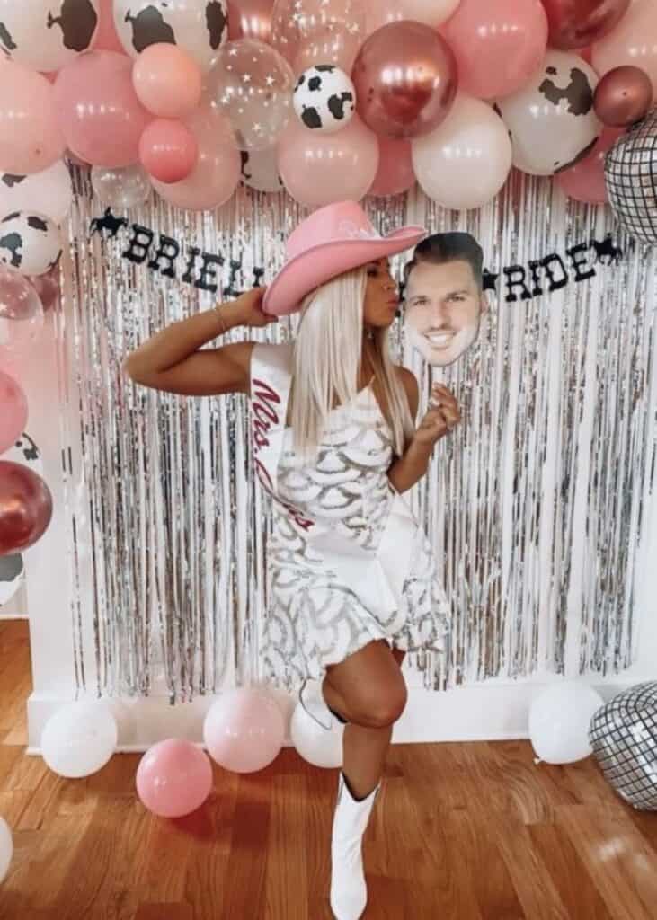 cowgirl themed bachelorette decor 