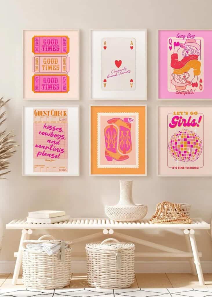 cowgirl themed prints 