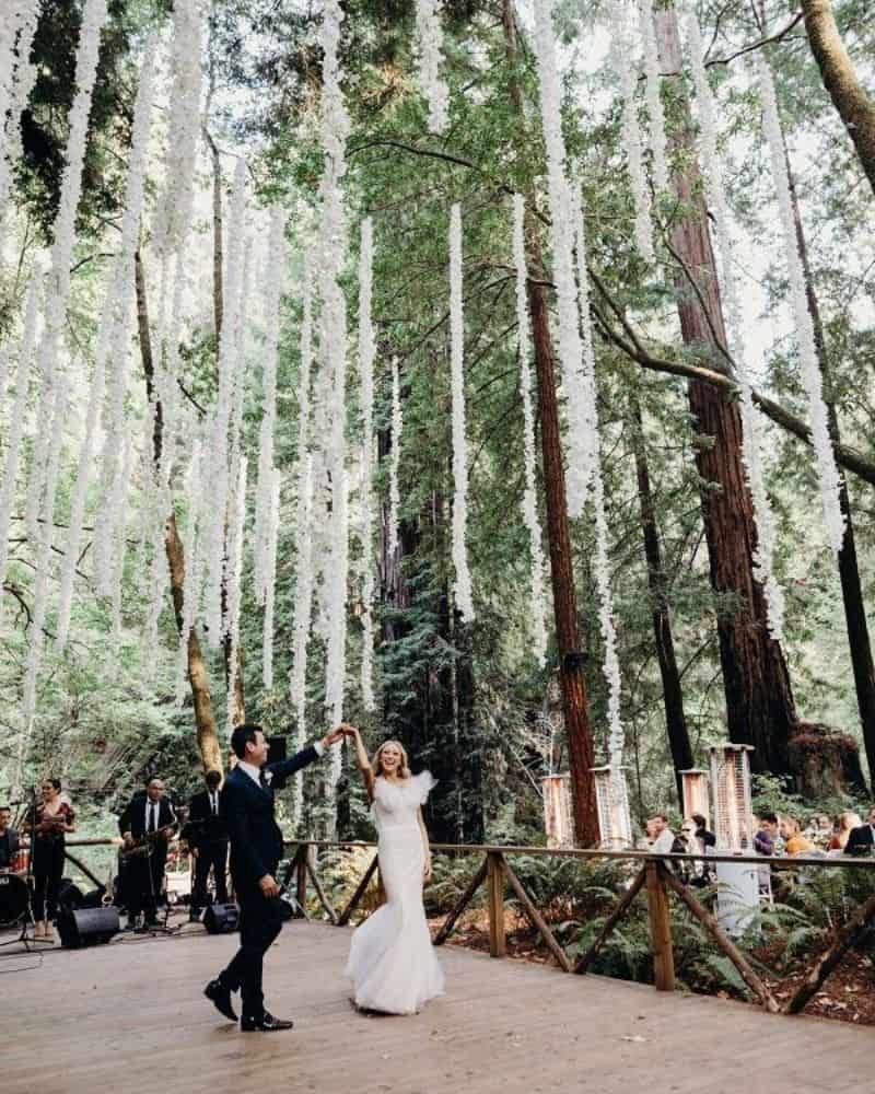 wooden wedding dancefloor forest wedding