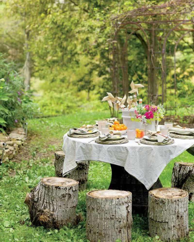 forest wedding seating ideas