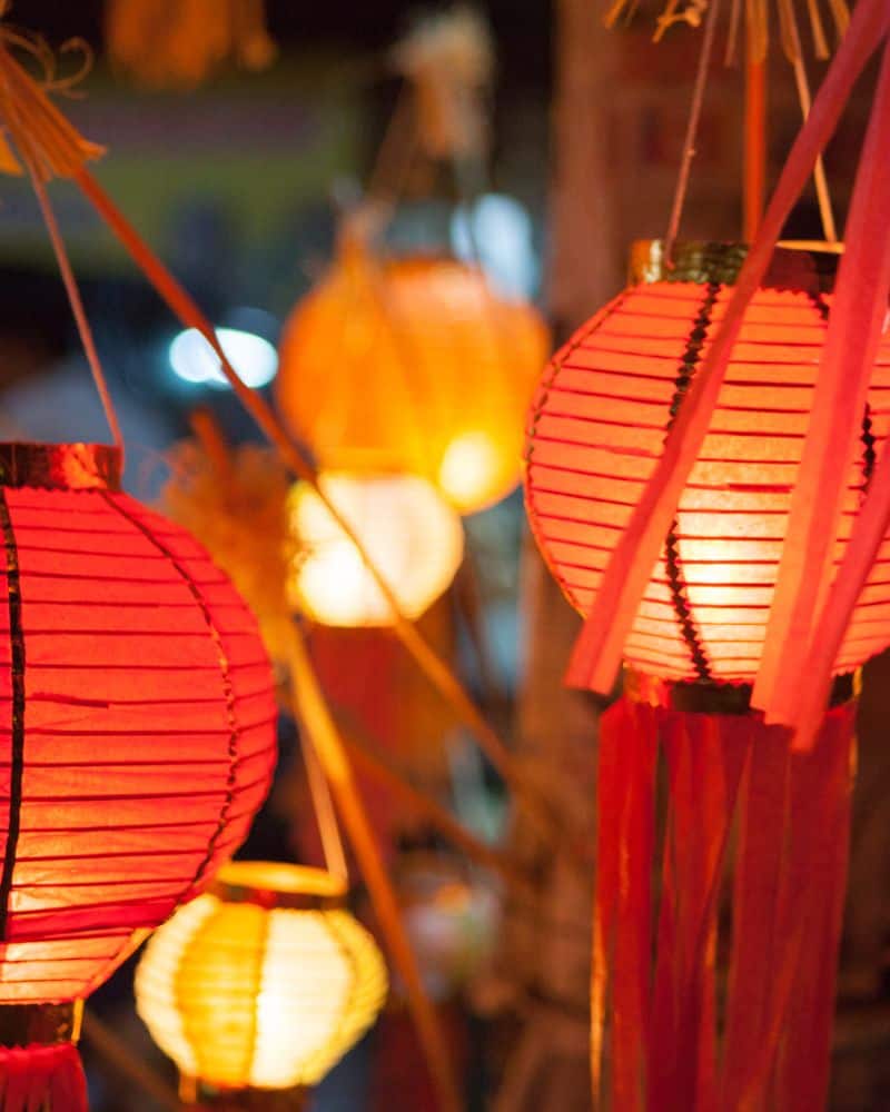 wedding forest lanterns