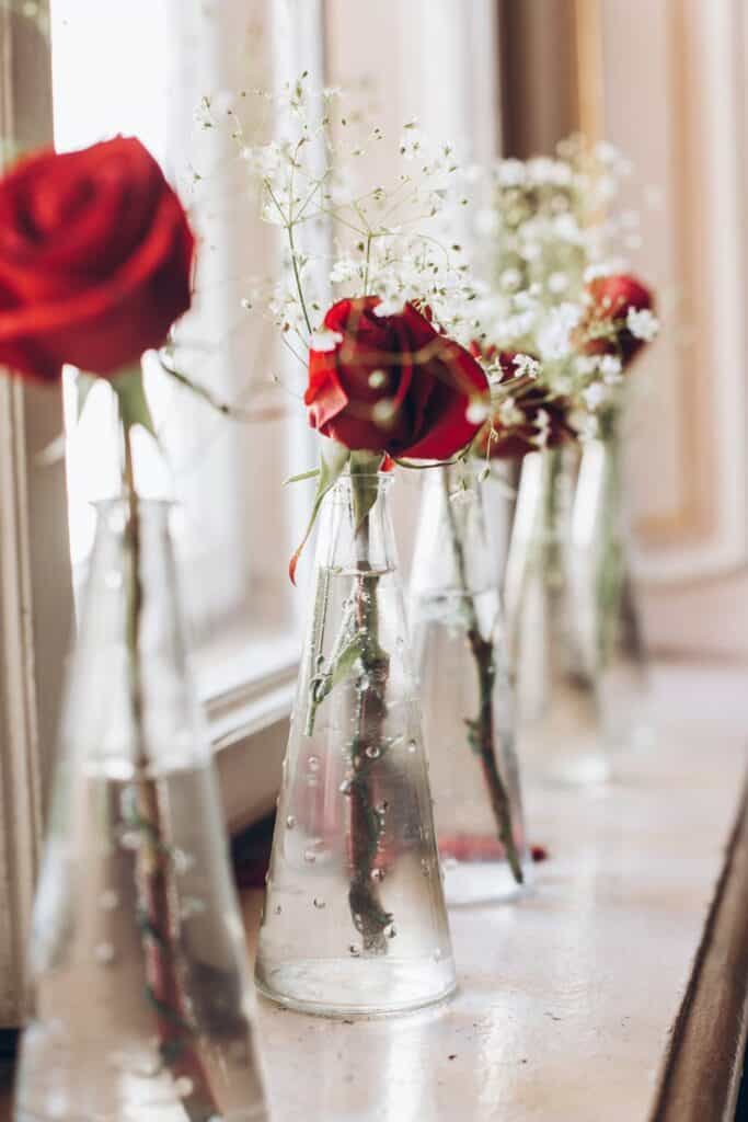 baby breath table centerpiece