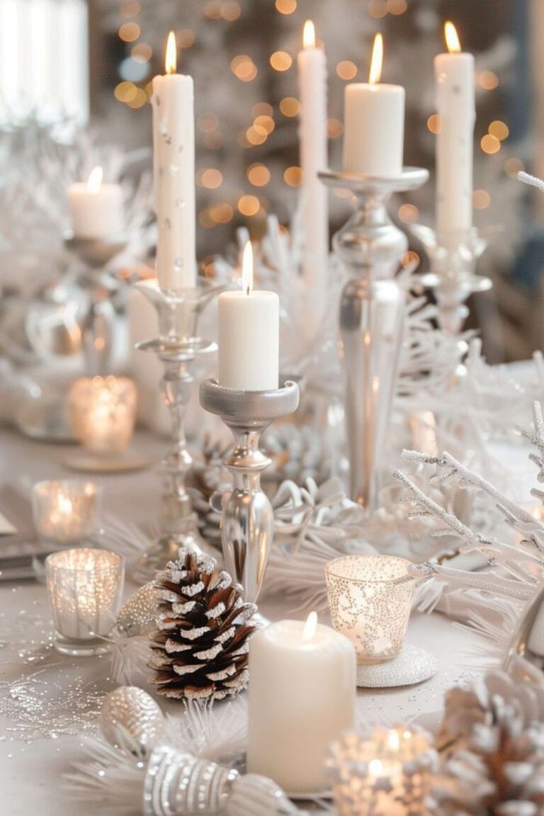 winter wedding centerpiece