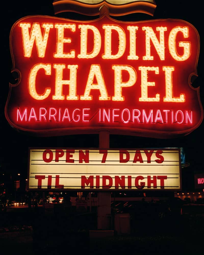 wedding neon sign for vegas themed wedding 