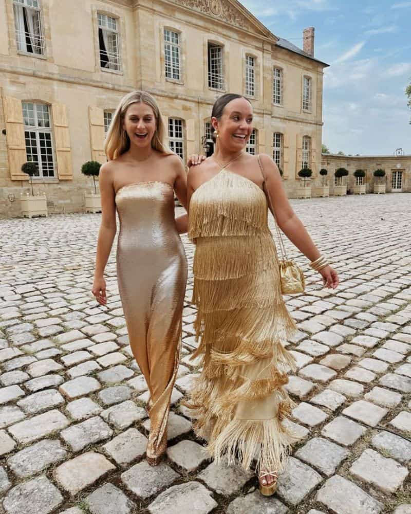 black tie bridesmaid gowns 