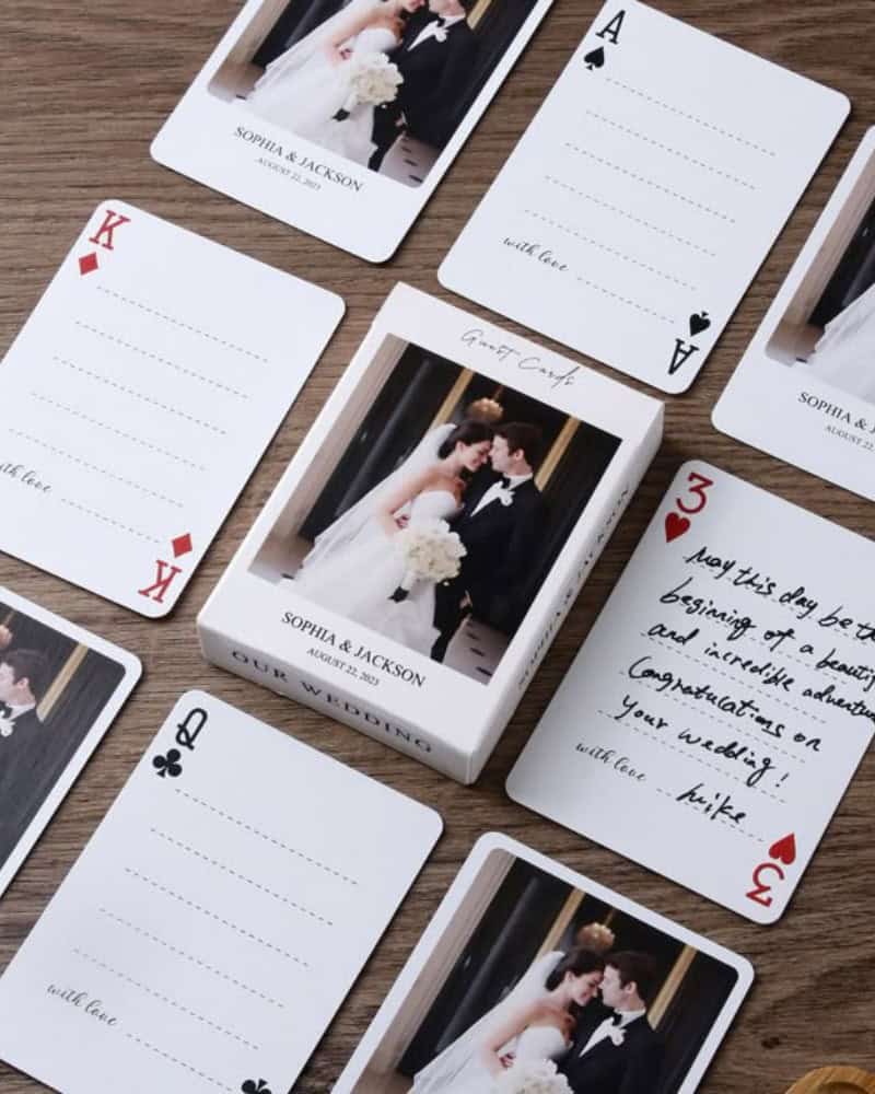 custom deck of cards for wedding favors