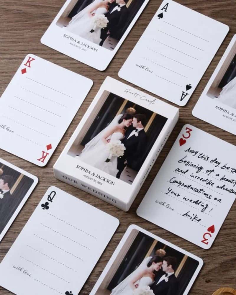 custom wedding playing cards 