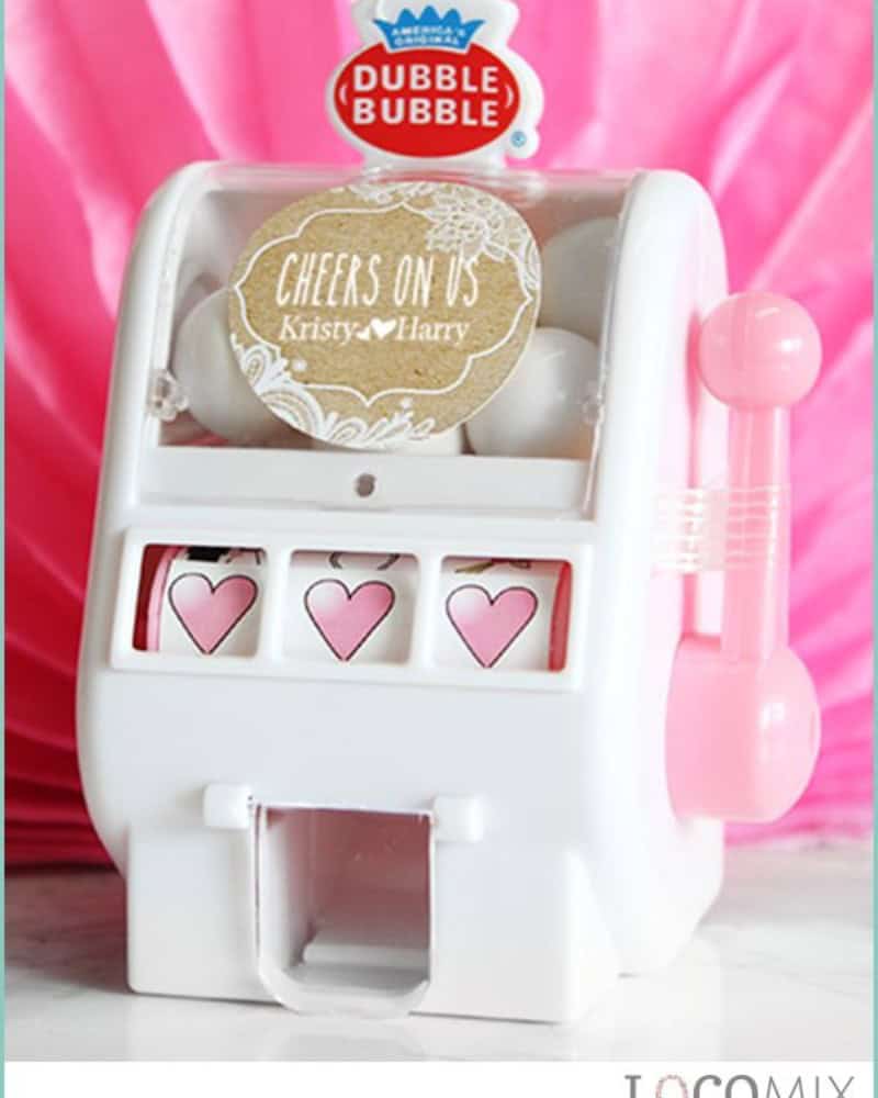 mini slot machine wedding favor