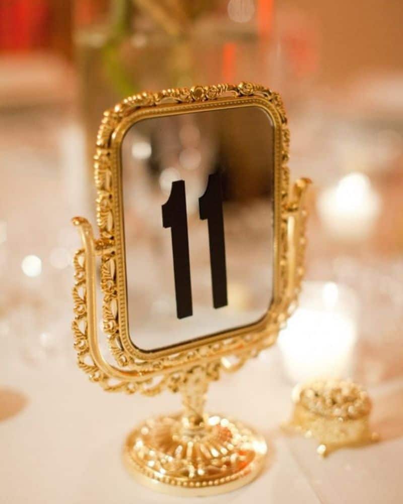 mirror frame table numbers