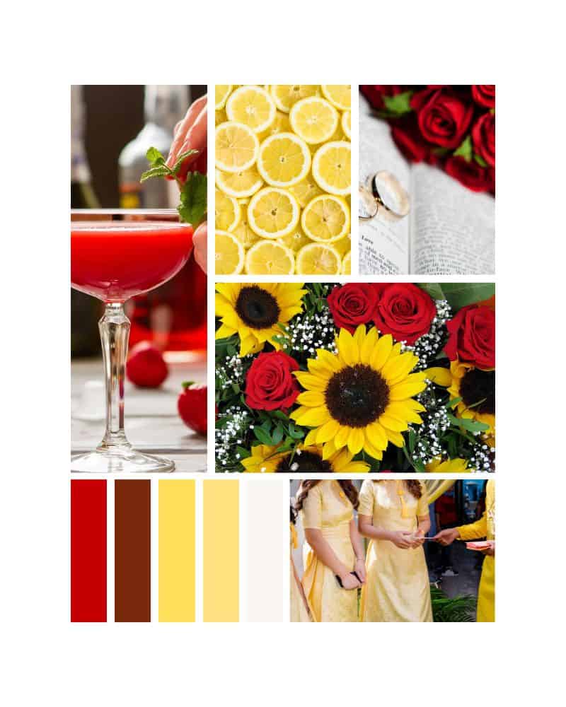 red and yellow wedding theme 