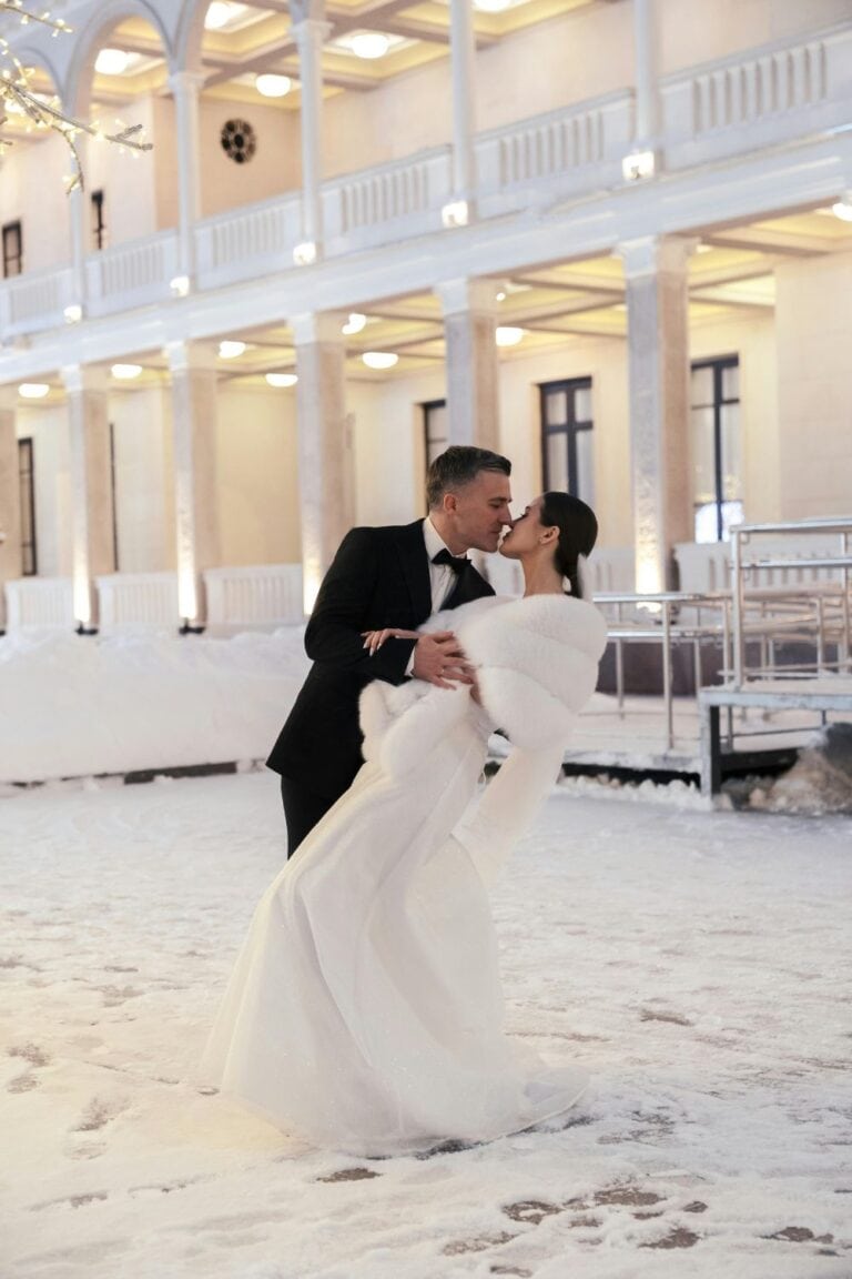 black tie wedding bride and groom