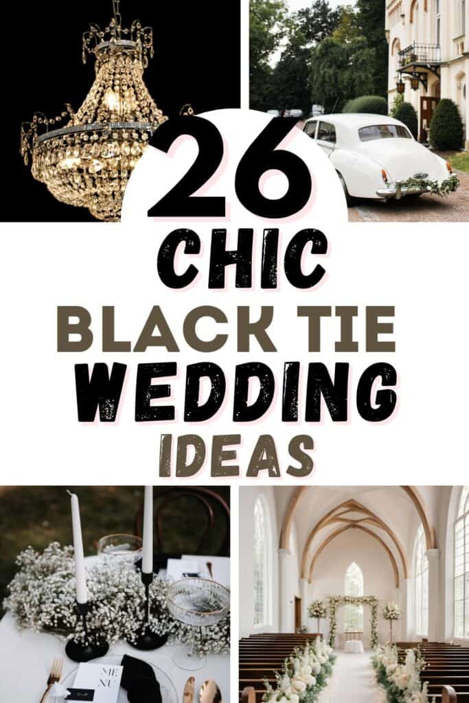 chic black tie wedding ideas