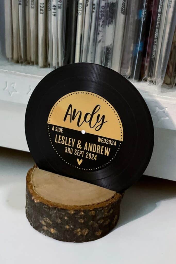 vinyl record placecards