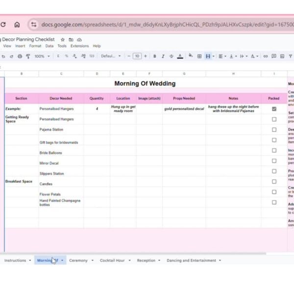 Wedding Decor Checklist - Image 2