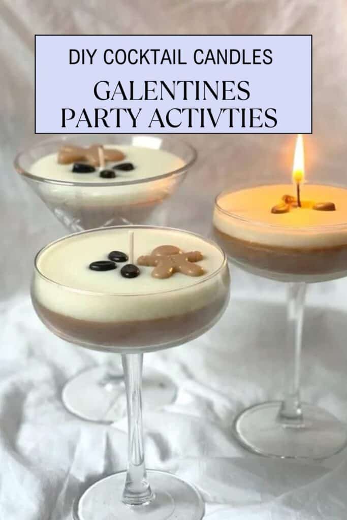 cocktail candle making - diy activity - galentines party activities