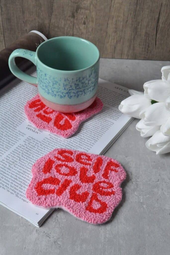 mug rug - galentines party favors 