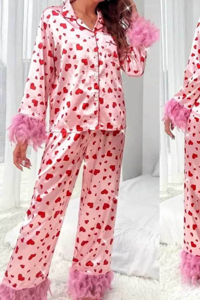 heart shaped pjs - Galentine's Party Favors 