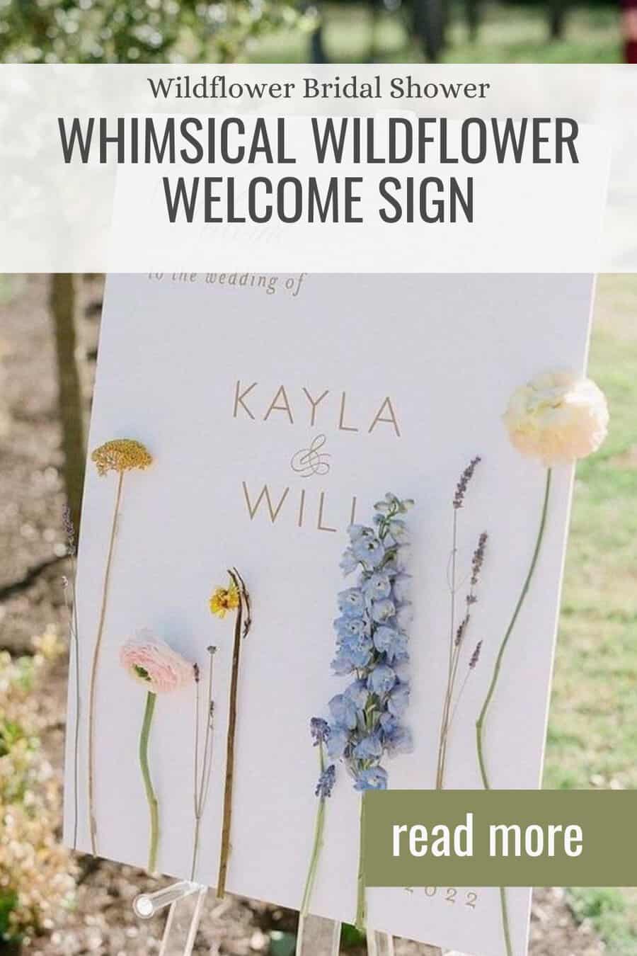 wildflower welcome sign 