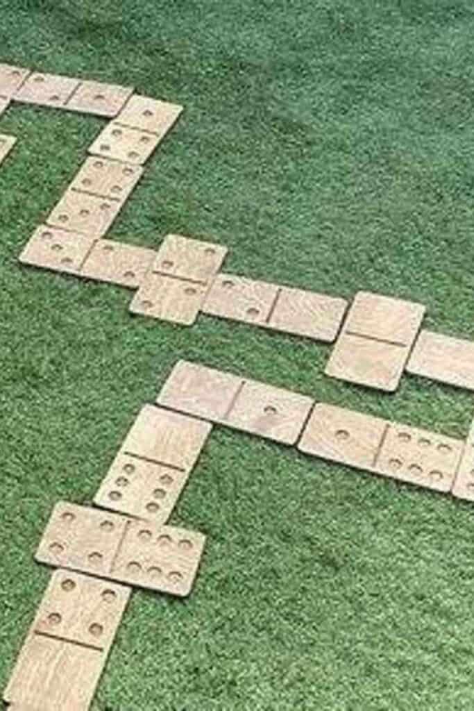 giant dominoes lawn game - backyard wedding games