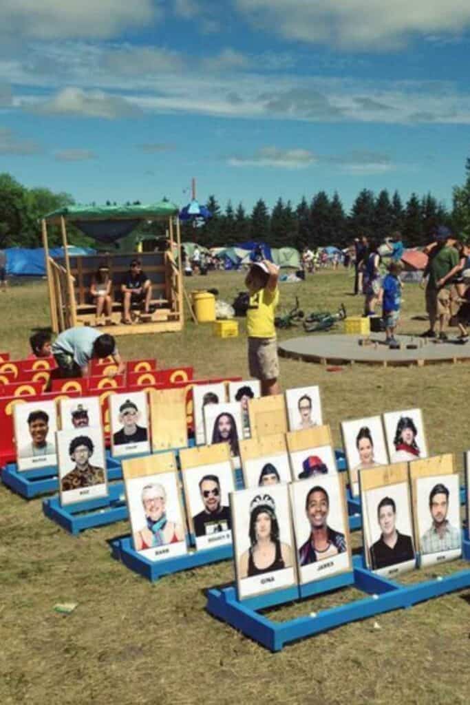 giant guess who - backyard wedding games