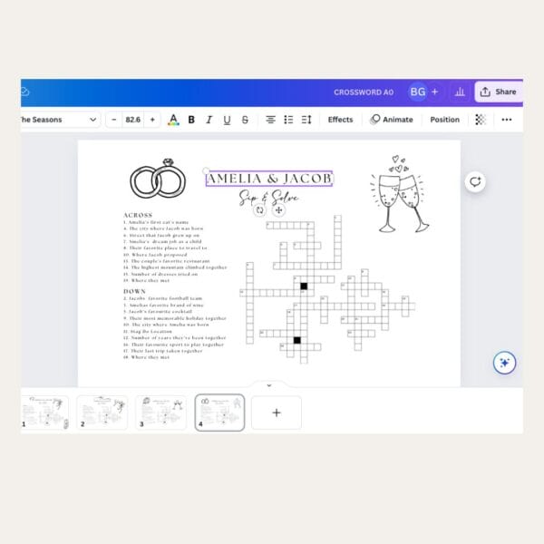 Custom Crossword Puzzle Template (Digital Download) - Image 5