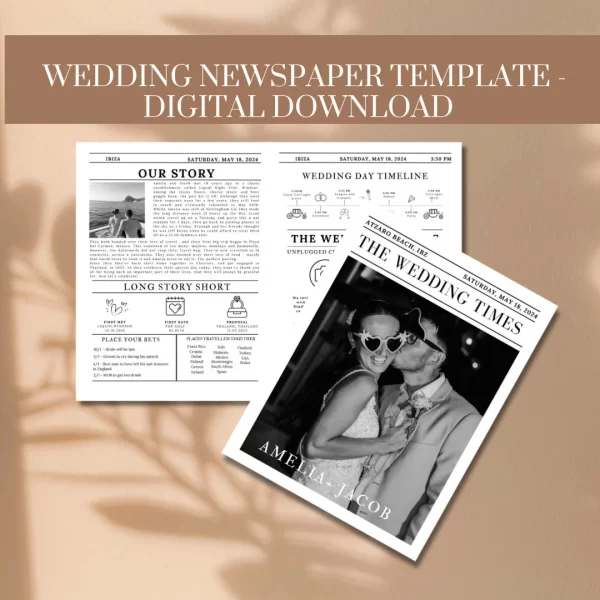 custom wedding newspaper