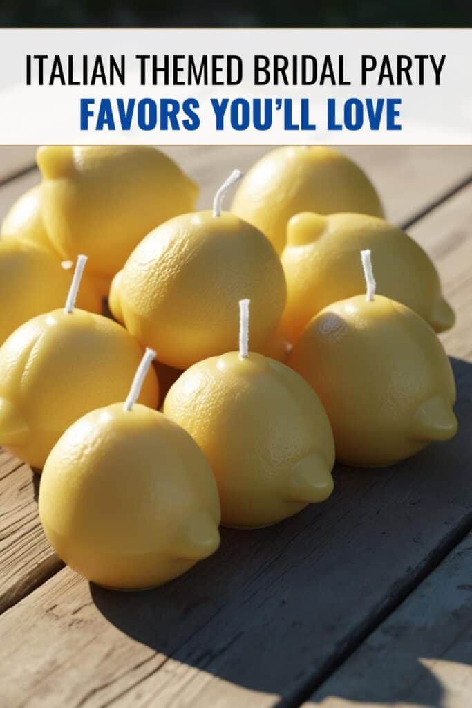 lemon shaped candles favor