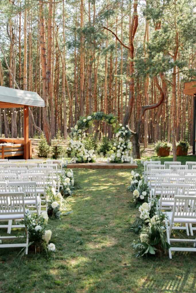 backyard wedding ceremony 