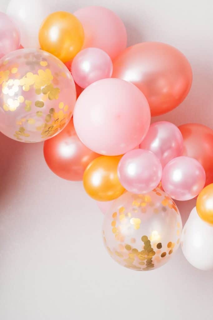 pink and orange balloons 