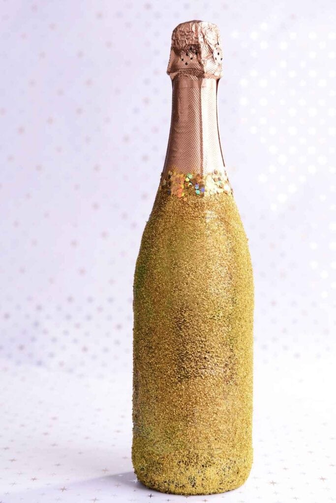 gold glitter DIY bottles 