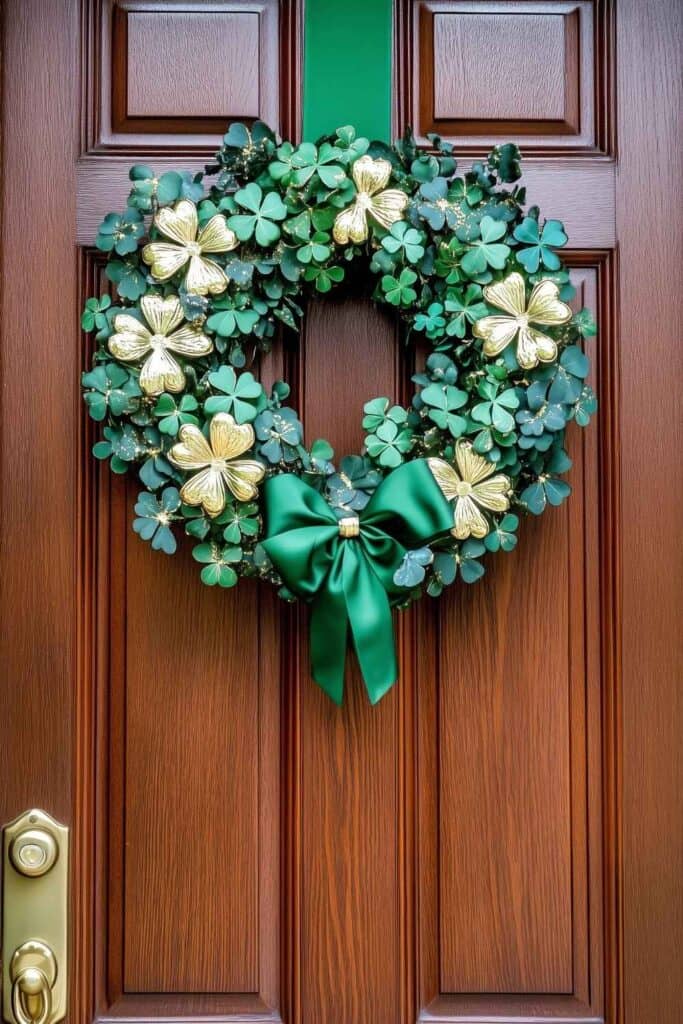 green st patricks day wreath diy 